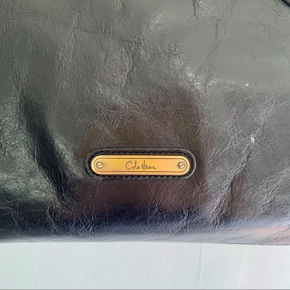 Cole Haan Large Black Leather Aerin Zip Satchel - Picture 5 of 8